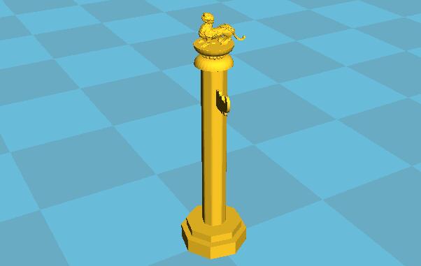 3D打印建筑模型之華表 3D打印建筑模型之華表