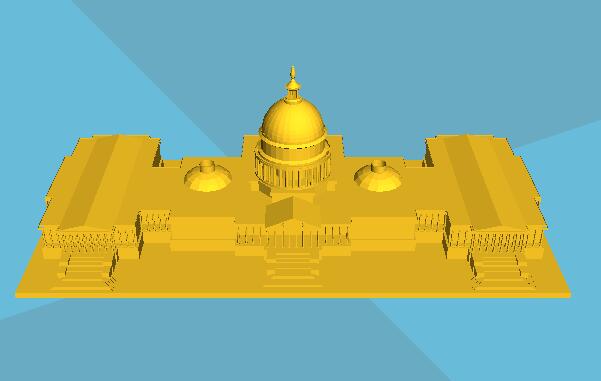 3D打印建筑模型之白宮 3D打印建筑模型之白宮